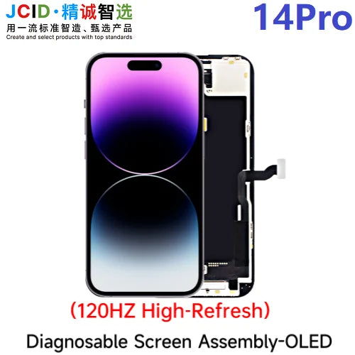 JCID OLED Screen Diagnosable Assembly NEW Soft Hard FHD Touch Display Pantalla For iphone 12 13 15 16 Without IC Removal No Pop