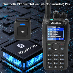 AnyTone AT-D878UVII Plus Dual Band Bluetooth PTT Digital/Analog APRS RX & TX AES256 Ecryption USB-C Charge Walkie Talkie