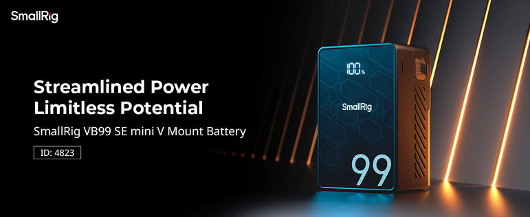 SmallRig VB99 SE mini V-Mount Battery 99Wh / 6800mAh V Mount Battery with PD65W USB-C Fast Charging for Camera Camcorder Monitor
