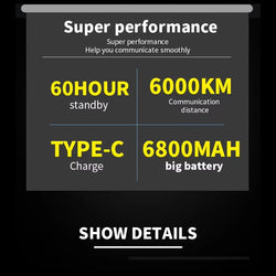 YATEGOOD G650 Walkie Talkie No distance limit Intercom Long standby Portable More than 5000KM 4G 5G