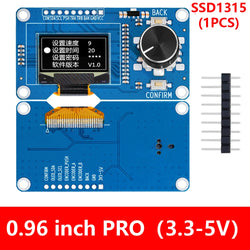 0.96/1.3 inch white oled display screen combined with EC11 rotary encoder module IIC interface for arduino
