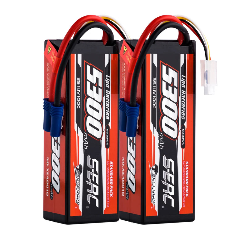 SUNPADOW Lipo Battery 5300mAh 2S 3S 4S 7.4V 11.1V 14.8V EC5 Plug 100C for RC Car Plane DJI Truck Tank Buggy Racing Boat Models