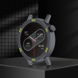Stylish Metal Bezel Ring Replacement Case Cover for CMF by Nothing Watch Pro 2 with Tempered Glass Protector