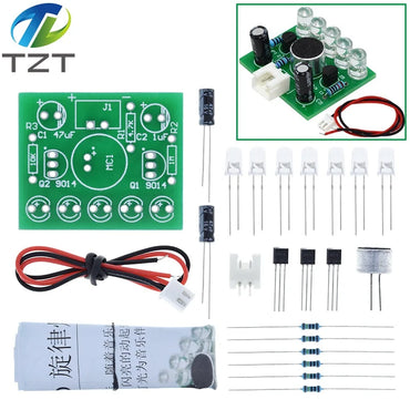 TZT 3V-5.5V Voice Activated Control Lamp LED Melody Light Module DIY Electronic Funny Kit Production Suite Learning Board