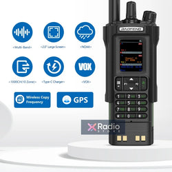 New BAOFENG DM-32 Walkie Talkie With Belt Holster DMR GPS 10W Programming Wireless Copy Frequency Type-C DM32 Ham Two Way Radios