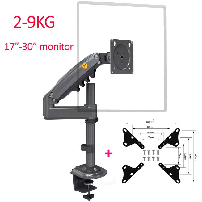 NEW NB H100 Gas Spring 22-35" LCD LED Monitor Holder Arm Full Motion Desktop Monitor TV Mount Bracket Load 2-12 kgs