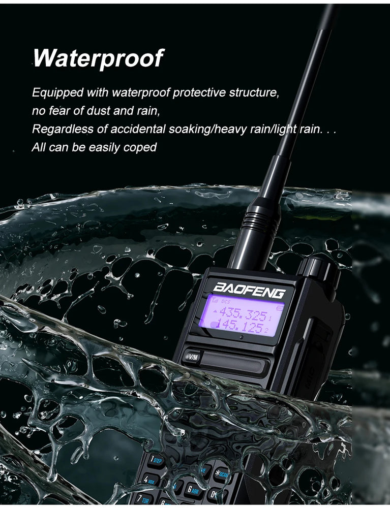Baofeng UV16Pro V2 50KM CB Ham Radio Station Two Way Amateur VHF Powerful 10Watts UV16 Walkie Talkie Hunting Radios