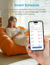 Meross 2025 NEW Matter Smart US 24V Wi-Fi Thermostat Compatible Heating and Cooling Systems Shipping from US