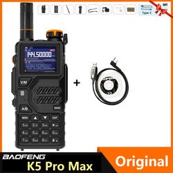 Baofeng K5 Pro Max Walkie Talkie 12W High Capacity UHF VHF AM FM Two Way Radio UVK5 Full Band LCD Noise Reduction DTMF Ham Radio