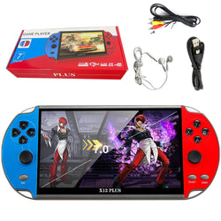 X12 Plus Handheld Game Console 7.1 inch HD Screen Handheld Portable Video Player Built-in 10,000 Classic Video Games Console