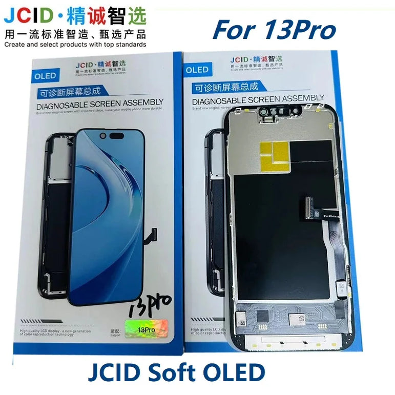 JCID OLED Screen Diagnosable Assembly NEW Soft Hard FHD Touch Display Pantalla For iphone 12 13 15 16 Without IC Removal No Pop