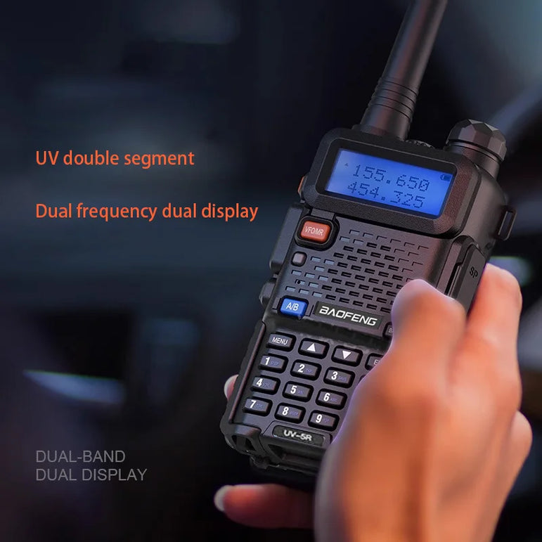 1/2PCS Baofeng UV 5R walkie talkie remote communication dual band VHF UHF FM transceiver bidirectional USB fast charging