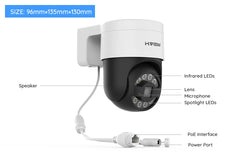 H.view 8CH 4K 5MP 8MP CCTV Security Camera System PTZ Home Video Surveillance Kit Outdoor IP Camera Humanoid Detection