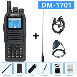 Baofeng Dm 1701 Digital Walkie Talkie Long Range dual Mode dmr Analog Open Gd77 Time slot Tier 1 +2 Radio 1801UV