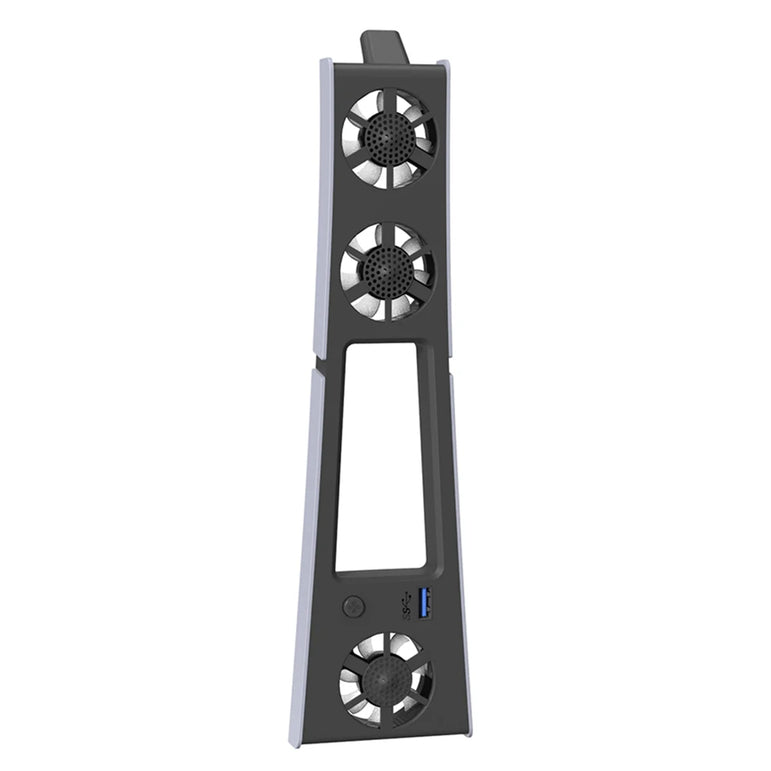 Cooling Fan for PS5 Slim Console(Digital/Disc) with Adjustable Speed Quiet Cooler Fan with LED Lights Efficient Cooling System