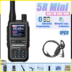 1/2PCS Baofeng UV-5R Mini Walkie Talkie Bluetooth Programming Type-C Dual PTT Lightweight 999 Channels Flashlight Frequency Copy
