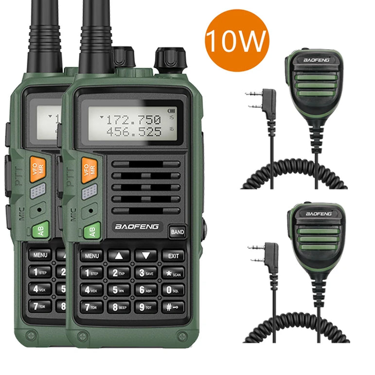 1/2PCS BaoFeng UV-S9 PLUS Waterproof Walkie Talkie 10W Powerful CB Radio Long Range Portable Two Way Radio for hunting travel