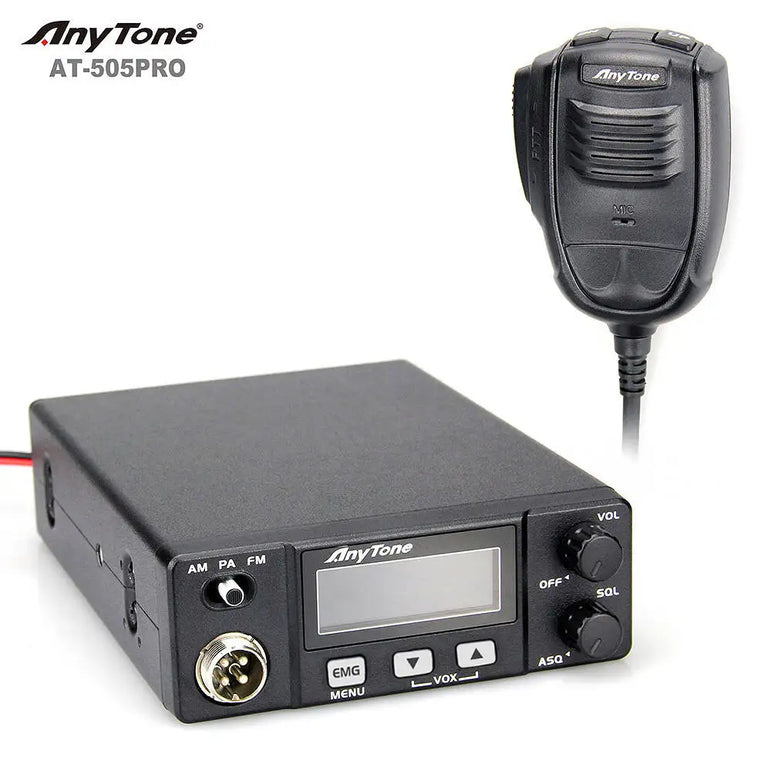 2024 New Anytone AT-505Pro CB Walkie Talkie 26.965-27.405MHz Truck Radio 40Channels AM/FM/PA Scan FunctionASQ/SQ/VOX Car Radio