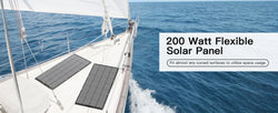 MHPOWOS Balcony Power Plant 200W / 100W Flexible Solarpanel IP68 Solar Cell Solar Charger Photovoltaic off-grid for Boat Roof RV