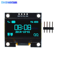 1.3 Inch 1.3" White OLED LCD 4PIN Display Module IIC I2C Interface 128x64 for Arduino