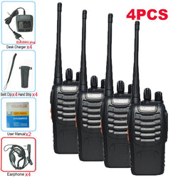 4PCS Original Baofeng BF888S Walkie Talkie 5W BF-888S 5KM UHF 400-470MHZ Transceiver Portable Two Way Radio BF 888S Intercom