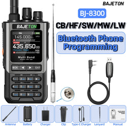 BAJETON BJ-8300 Ham Radio SW AM SSB CB Amateur Wireless Bluetooth Phone Programming Walkie Talkie NOAA Handheld Two Way Radio