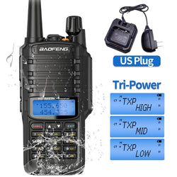 Baofeng UV-9R Plus IP68 Dual Band Waterproof Walkie Talkie 10KM Long Range Portable HF Transceiver CB Hunting Ham Radio