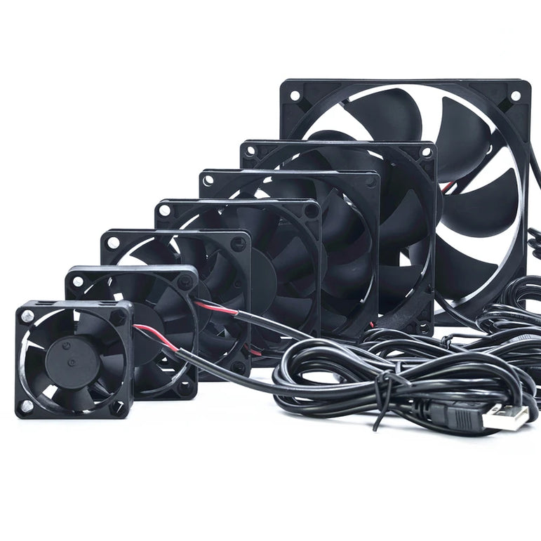 Silent USB fan 40mm 50mm 60mm 70mm 80mm 90mm 120mm cooling fans cooler With USB Cable Ventilator Fan for DIY PC Router chassis