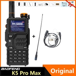 Baofeng K5 Pro Max Walkie Talkie 12W High Capacity UHF VHF AM FM Two Way Radio UVK5 Full Band LCD Noise Reduction DTMF Ham Radio