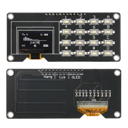 0.96 inch/1.3 inch  LCD Screen Board OLED Display Module IIC White SH1106 SSD1306 SSD1315 with 4x4 Key Matrix Keypadfor Arduino