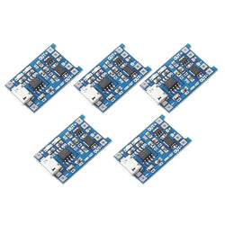 5pcs Battery Charging Board Micro USB TP4056 Lithium Battery Charger Module Charging Board with Protection 5V 1A Dual Functions