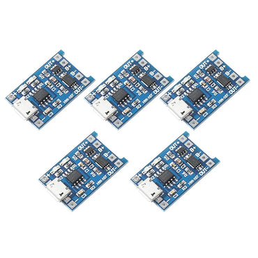 5pcs Battery Charging Board Micro USB TP4056 Lithium Battery Charger Module Charging Board with Protection 5V 1A Dual Functions