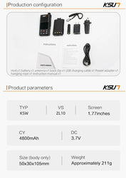 KSUN ZL10 Zello Walkie Talkie Handy Long Range 4G GPS Wifi Blue tooth Mobile Ham Radio Two Way Radio Walkie Talkie 100km
