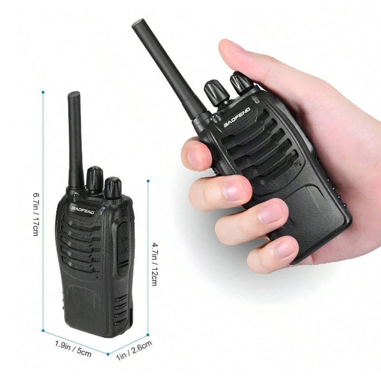 2pcs Baofeng BF-88E portable wireless Handheld walkie16CH UHF 446.00625-446.19375MHz 12.5KHz Channel Separation with USB Charger