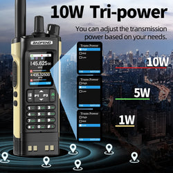 Baofeng UV-32 Walkie Talkie GPS 10W Wireless Bluetooth APP Programming Air Band Type-C NOAA for UV-5R Amateur Two Way Ham Radio