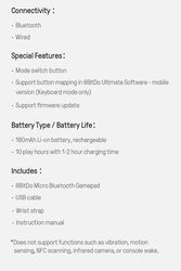 8BitDo Micro Bluetooth Controller Pocket-sized Mini gamepad for Switch, Android, and Raspberry Pi, Support Keyboard Mode