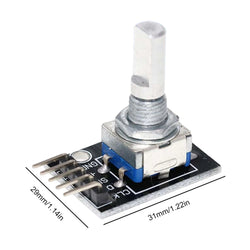 1-10PCS 360 Degree Rotary Encoder Module KY-040 Brick Sensor Development Board with Knob Cap Potentiometer KIT DIY for Arduino
