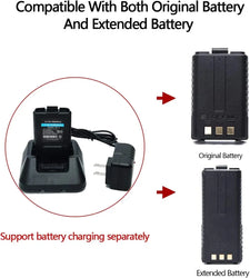 Baofeng Charger UV-5R BF-F8HP Charger Two-Way Radio Charger 100v-240v with Adapter + USB Charger Cable for UV-5R Series Walkie
