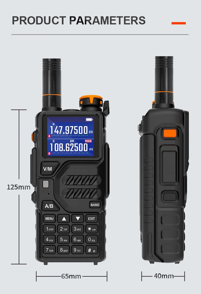 Baofeng 12W UV K5 Plus V2 Walkie Talkie Air Band AM Two Way Comumicador Station Amateur Ham Wireless Receiver Portable Radios
