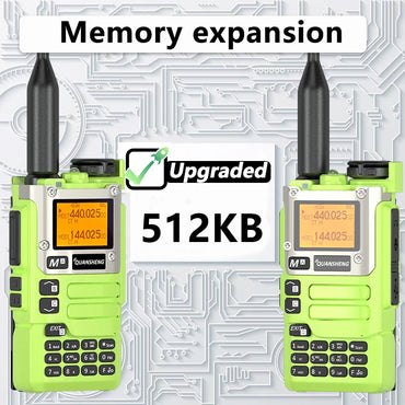 Upgraded UV-K6 Quansheng Walkie Talkie 512KB Memory Expansion Full Band AM FM Type-C Scrambler NOAA Wireless Frequency Ham Radio
