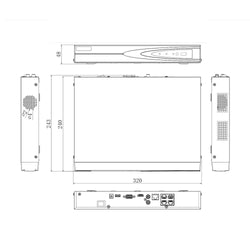 Hikvision NVR 4-ch 1U 4 PoE 4K NVR DS-7604NI-Q1/4P Up to 4-ch IP Camera inputs Network Video Recorder Support Third-party Camera