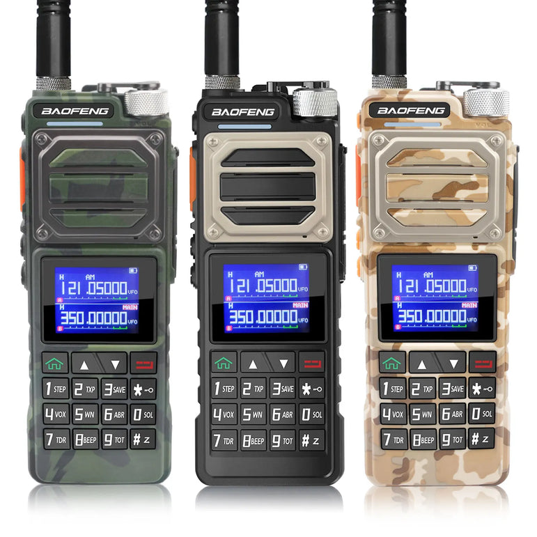 Baofeng UV-25 Walkie Talkie Air Band Receiving Scrambler Multi-band FM Vox 10W 999Ch Amateur Radio W/ Type-C 5200mAh Battery