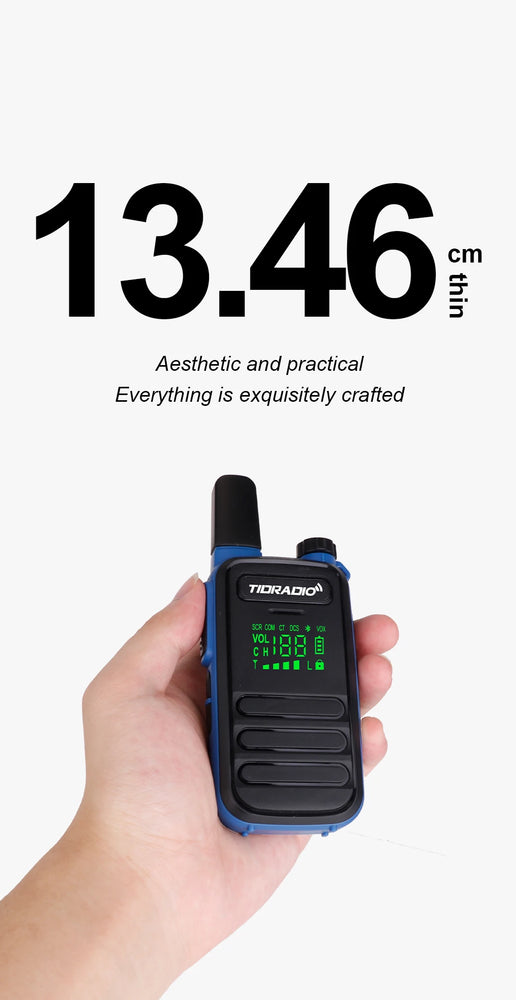 TIDRADIO 2PCS M11 Mini Walkie Talkie Profesional PMR /FRS Long Range Communication Radio Two Way Radio Transceiver Colorful