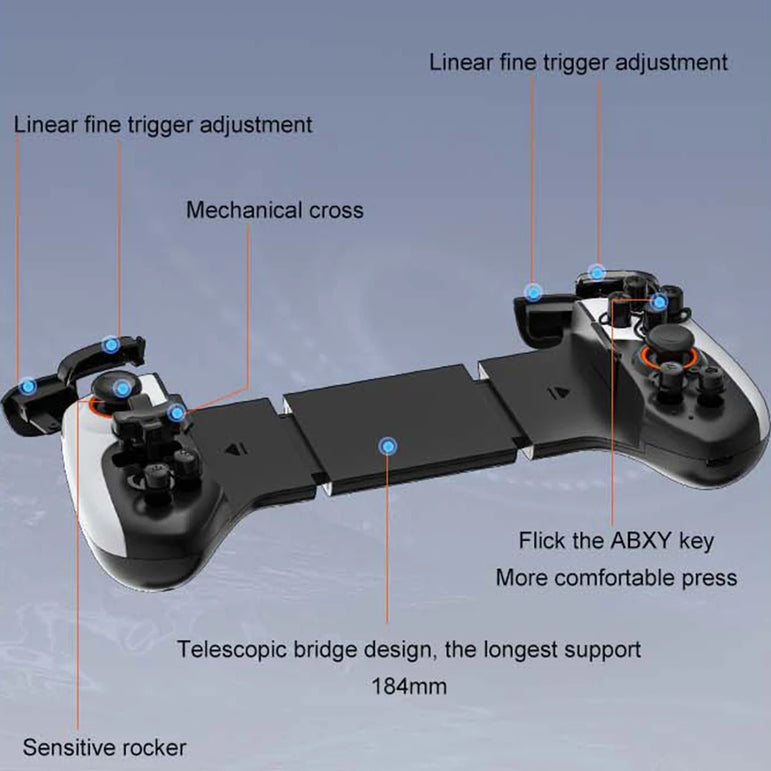 Mobile Phone Game Controller Bluetooth Compatible 53 Macro Function Wireless Gamepad for iPhone iPad Android PC and Switch