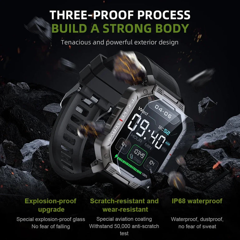 New KUMI U3 Pro Smart Watch 1.83'' Smartwatch Bluetooth Call 100+ Sport Heart Rate for Men Women Support IP68 Waterproof