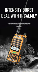 Baofeng UV-S22 PRO V2 IP68 Waterproof Walkie Talkie Dual Band 136-174/400-520MHz Ham Radio 10W Power 50KM Range 128CH FM Radio