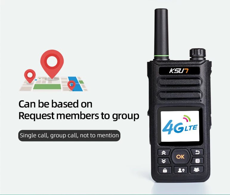 KSUN ZL10 Zello Walkie Talkie Handy Long Range 4G GPS Wifi Blue tooth Mobile Ham Radio Two Way Radio Walkie Talkie 100km