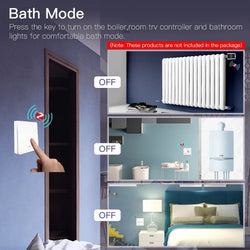 MOES Tuya ZigBee Wireless 9 Scene Switch Push Button Battery Powered Transmitter Smart Life App Automation 1/2/3 Gang