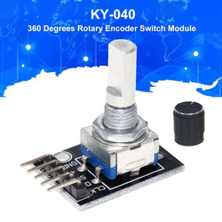 1-10PCS 360 Degree Rotary Encoder Module KY-040 Brick Sensor Development Board with Knob Cap Potentiometer KIT DIY for Arduino