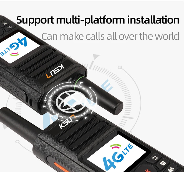 KSUN ZL10 Zello Walkie Talkie Handy Long Range 4G GPS Wifi Blue tooth Mobile Ham Radio Two Way Radio Walkie Talkie 100km